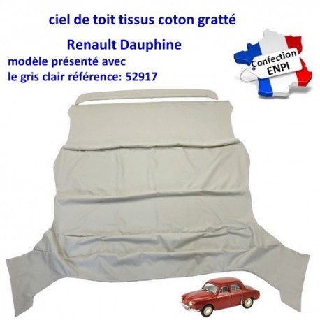 Tissu de ciel de toit en coton gratté gris moyen