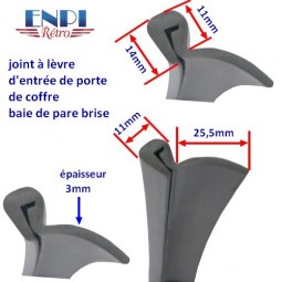 joint à lèvre d'entrée de porte, coffre