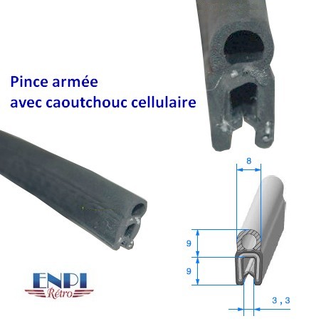 Pince armée & caoutchouc cellulaire 