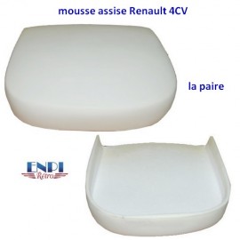 Mousse assise de siège avant Renault 4CV la paire