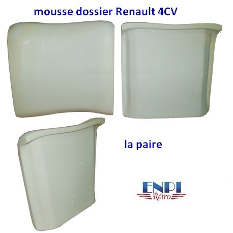 Mousse dossier de siège avant Renault 4CV 