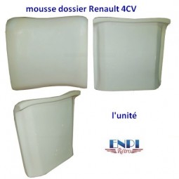 Mousse dossier de siège avant Renault 4CV 