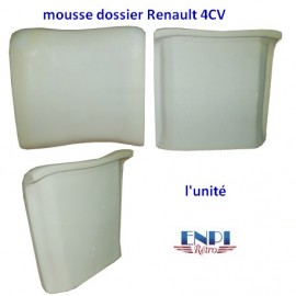 Mousse dossier de siège avant Renault 4CV l'unité