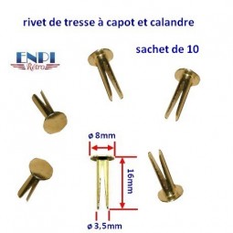 Rivet tresse à capot 