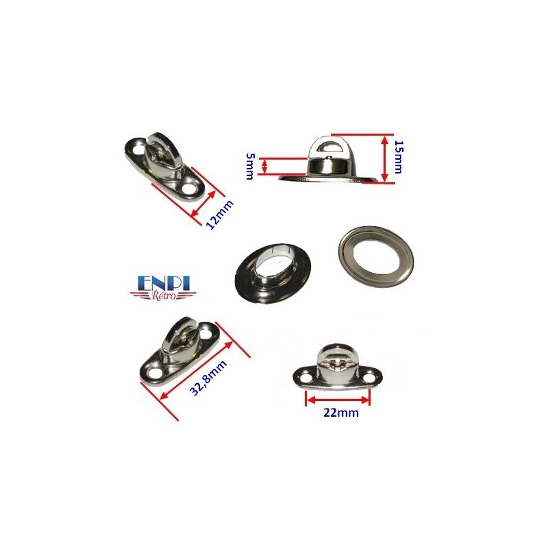 Bouton pression femelle pour capote de Méhari - CV24146 