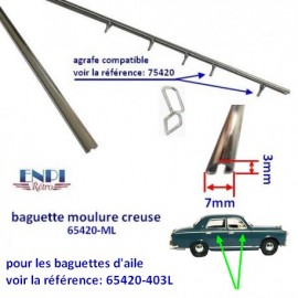 Baguettes de portes Peugeot 403 berline