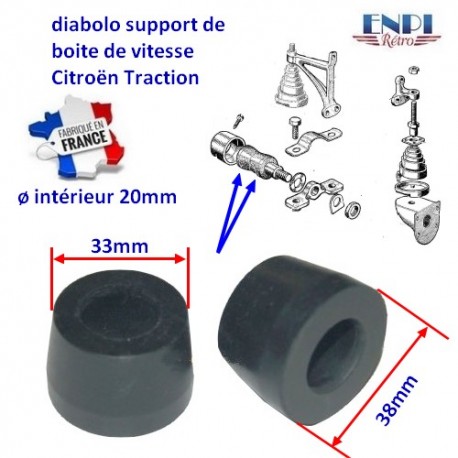 Diabolo de support de boite de vitesse citroën traction 