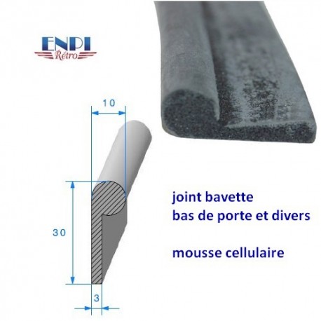 Joint de porte de garage et portes extérieures, bas de porte, bavette