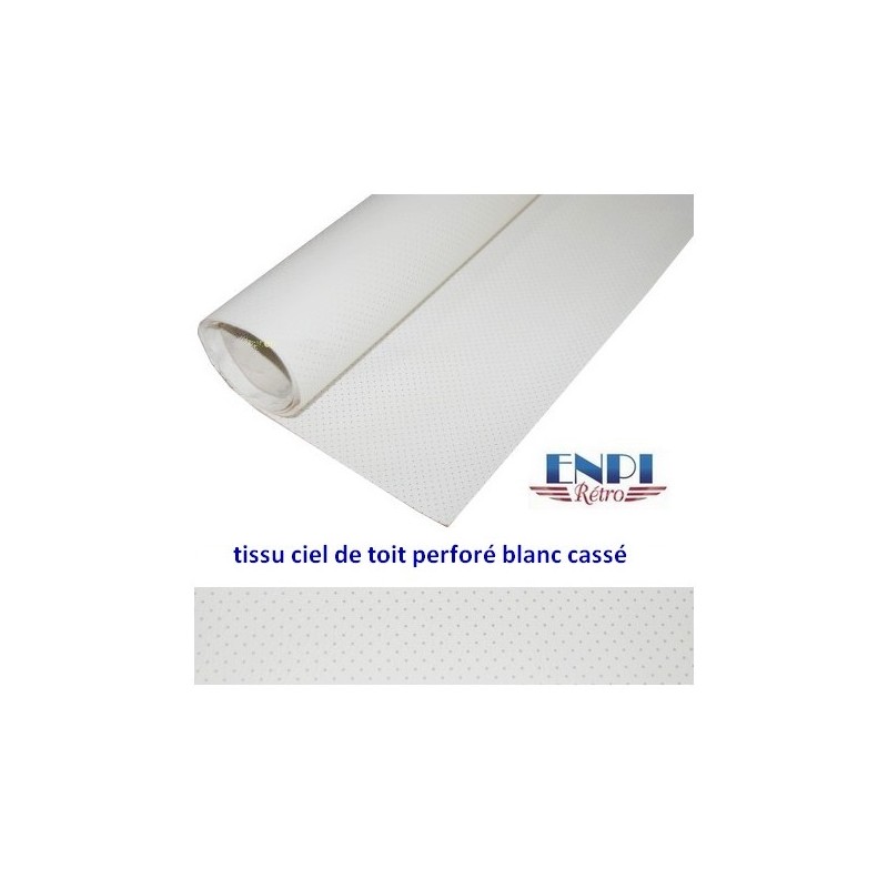 Tissu de ciel de toit en vinyl perforé Blanc cassé