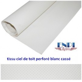 Tissu de ciel de toit en vinyle perforé Blanc cassé