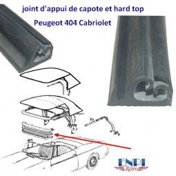 joint d'appui de capote Peugeot 404 