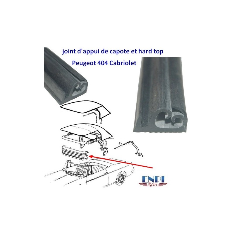 joint d'appui de capote Peugeot 404 