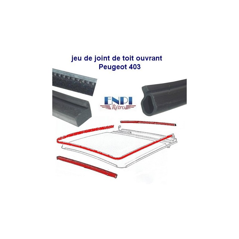 Joint de toit ouvrant Peugeot 403 