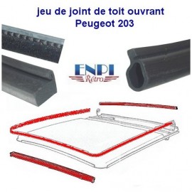 Kit de Joints de toit ouvrant Peugeot 203