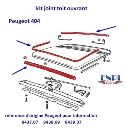 joint toit ouvrant Peugeot 404