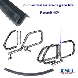  Joint vertical de la glace fixe Renault 4CV
