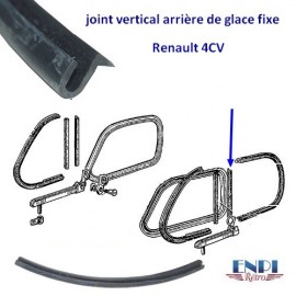 Joint vertical de la glace fixe Renault 4CV