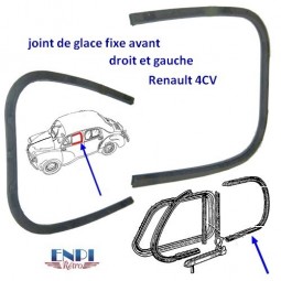 Joint de glace fixe avant Renault 4CV