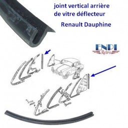 Renault Dauphine  - Joint vertical arrière vitre déflecteur