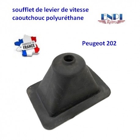 SOUFFLET LEVIER DE VITESSE SIMILI CUIR GRIS COUTURES ROUGE PEUGEOT