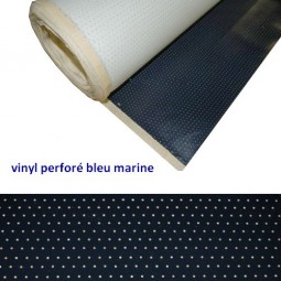 Tissu de ciel de toit en vinyl perforé Bleu marine