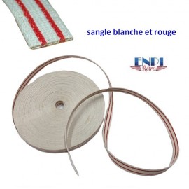 Sangle blanche et rouge 