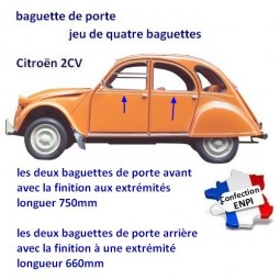 baguettes de portes 2CV citroen