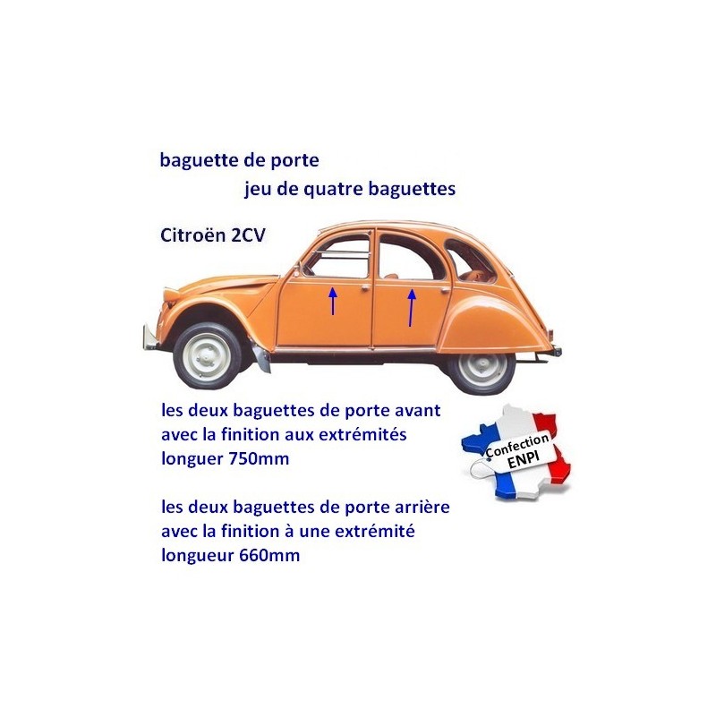 baguettes de portes 2CV citroen