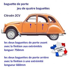 baguettes de portes 2CV Citroën (jeu de 4)