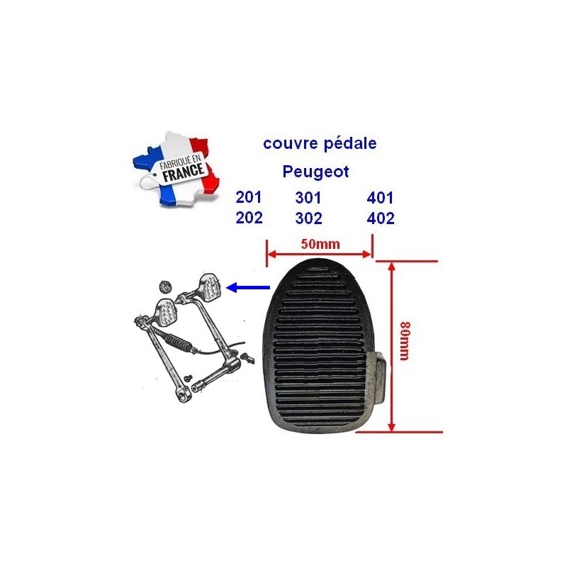 Couvre pédale Peugeot 201 - 202 - 301 - 302 - 401 - 402 