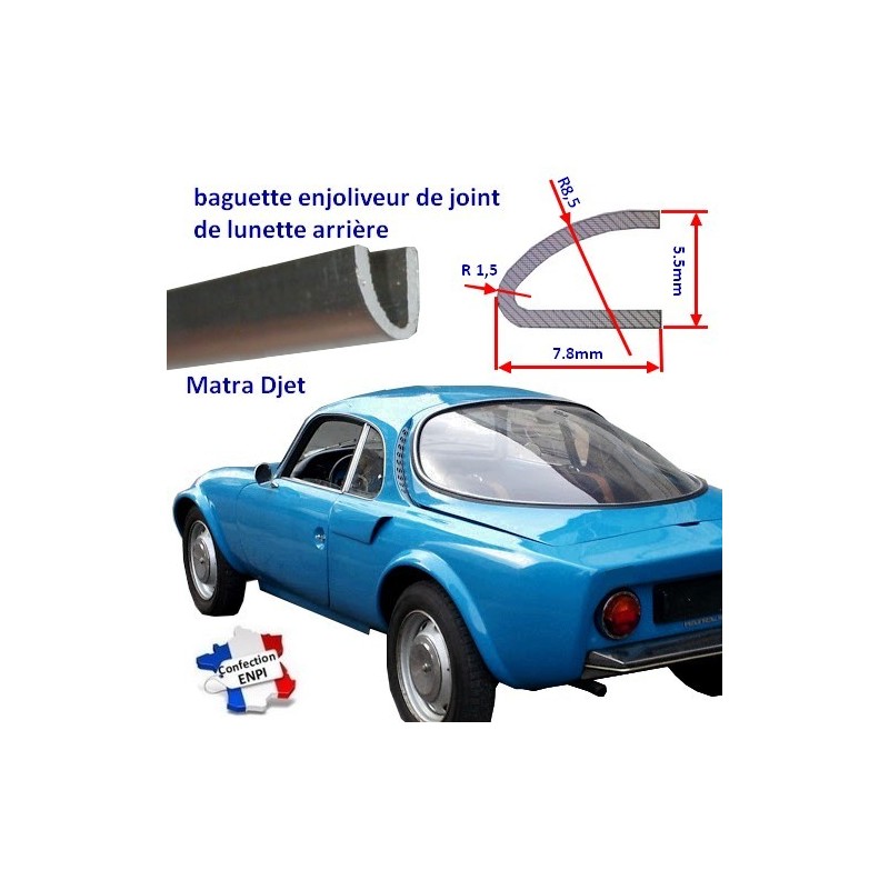 baguette enjoliveur pour joint de lunette arrière Matra Djet