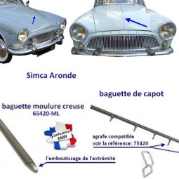 Baguette de capot Simca Aronde