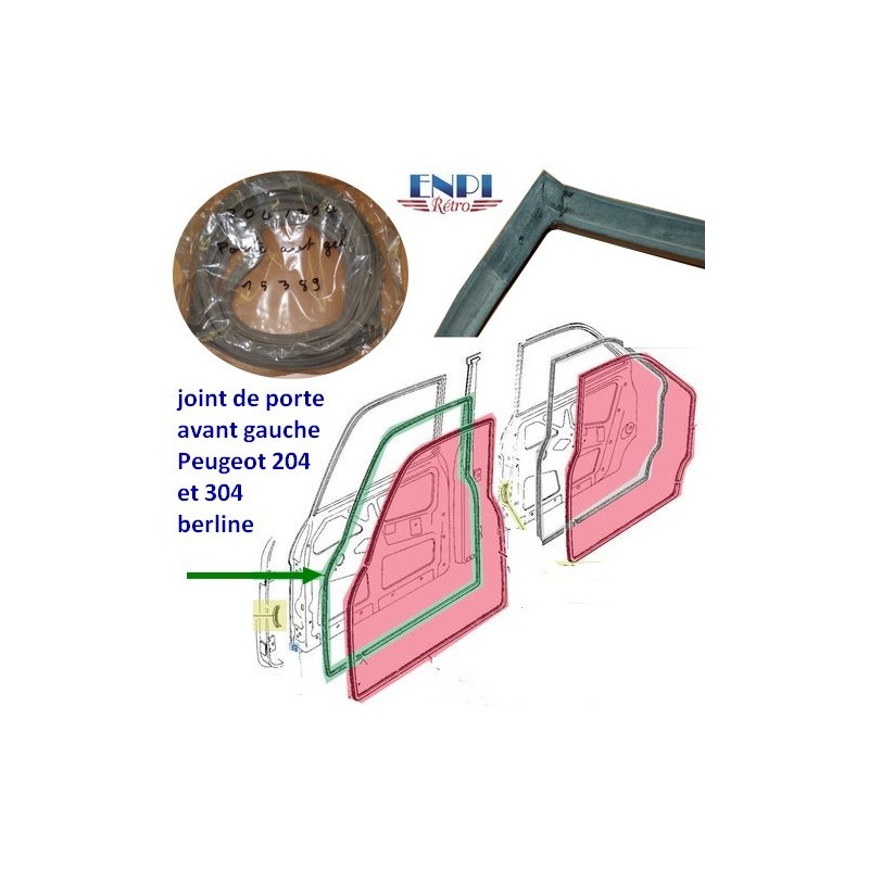 Joint de porte Peugeot 204 & 304 