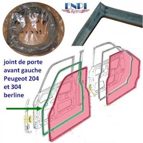 Joint de porte Peugeot 204 & 304 