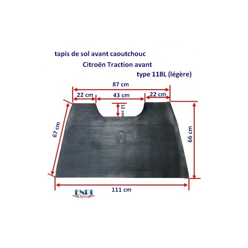 Tapis de sol avant Citroën Traction 
