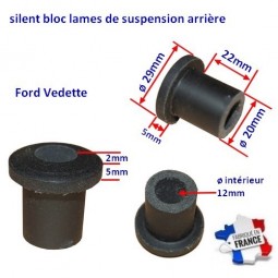 Silent-bloc jumelles de ressort arrière Ford Vedette