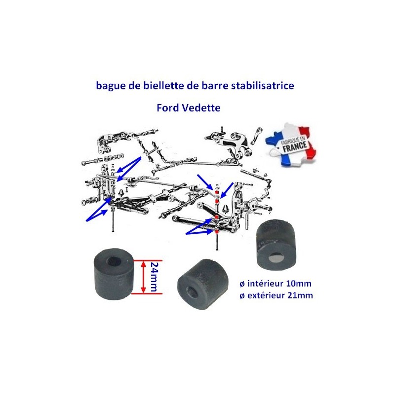 bague de biellette stabilisatrice Ford Vedette