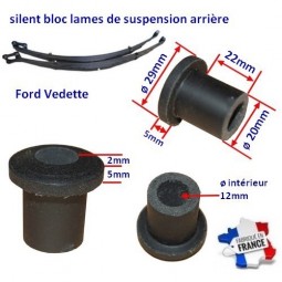 Silent-bloc jumelles de ressort arrière Ford Vedette