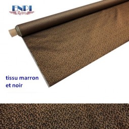 tissu marron et noir