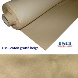 Tissu de ciel de toit en coton gratté beige