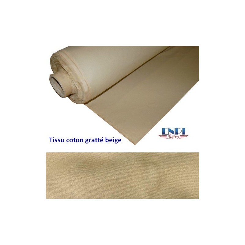 Tissu de ciel de toit en coton gratté beige 