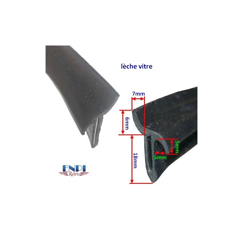 Joint caoutchouc d'étanchéité lèche vitre 640x28x02
