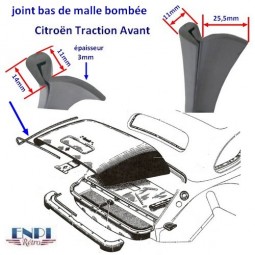 Joint de malle bombée Citroën Traction 