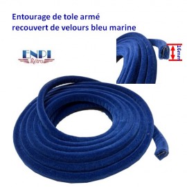 Entourage de tole armé recouvert de velours BLEU MARINE