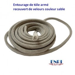 joint de porte armé recouvert - Velours sable 