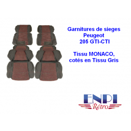 GARNITURES DE SIEGES PEUGEOT 205 GTI-CTI MONACO