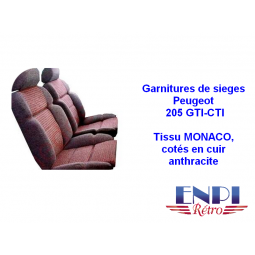 GARNITURES DE SIEGES PEUGEOT 205 GTI-CTI MONACO