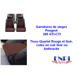 GARNITURES DE SIEGES PEUGEOT 205 GTI-CTI QUARTET