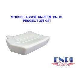 MOUSSE ASSISE  ARRIÈRE DROIT PEUGEOT 205 GTI