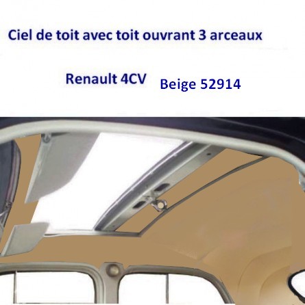 Ciel de toit Renault 4CV avec toit ouvrant